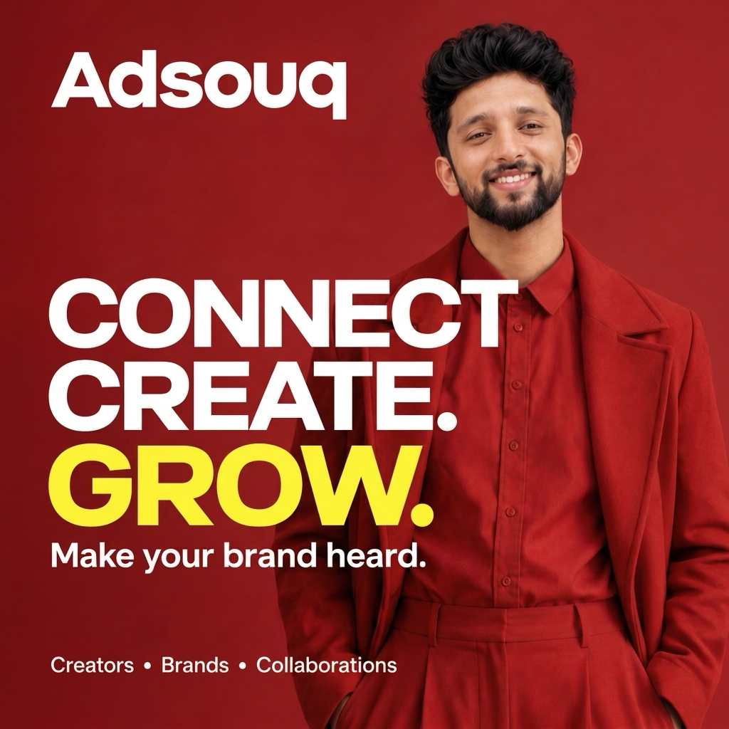 Saifudheen TP, founder of Adsouq and Misfo6 Solutions, wearing a red coat against a red background